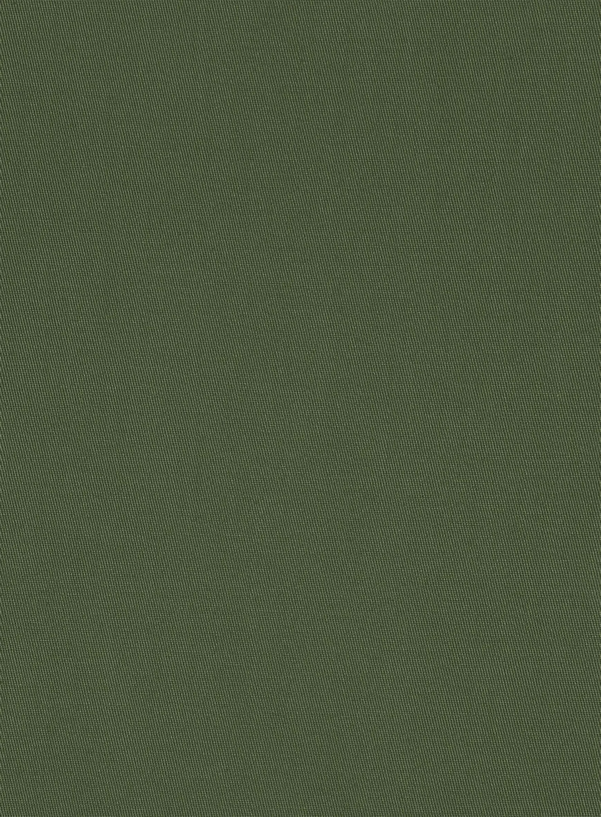 Italian Military Green Cotton Stretch Suit 6 Italian Military Green Cotton Stretch Suit - Image 6