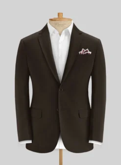 Italian Mocha Brown Cotton Stretch Jacket