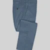 Italian Petrol Blue Cotton Stretch Pants