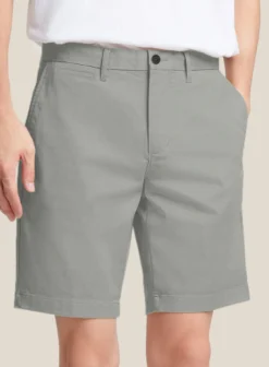 Italian Petrol Gray Cotton Stretch Shorts -Studiosuits Shop italianpetrolgraycottonstretchshortslook 1