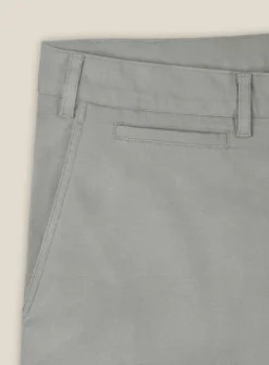 Italian Petrol Gray Cotton Stretch Shorts -Studiosuits Shop italianpetrolgraycottonstretchshortslook 2