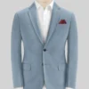 Italian Powder Blue Cotton Stretch Jacket