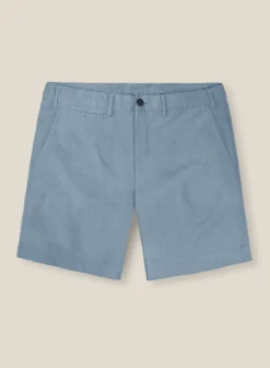 Italian Powder Blue Cotton Stretch Shorts