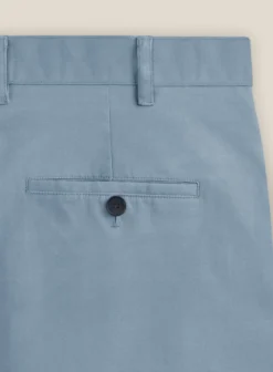 Italian Powder Blue Cotton Stretch Shorts 10 Italian Powder Blue Cotton Stretch Shorts -Studiosuits Shop italianpowderbluecottonstretchshortslook 4