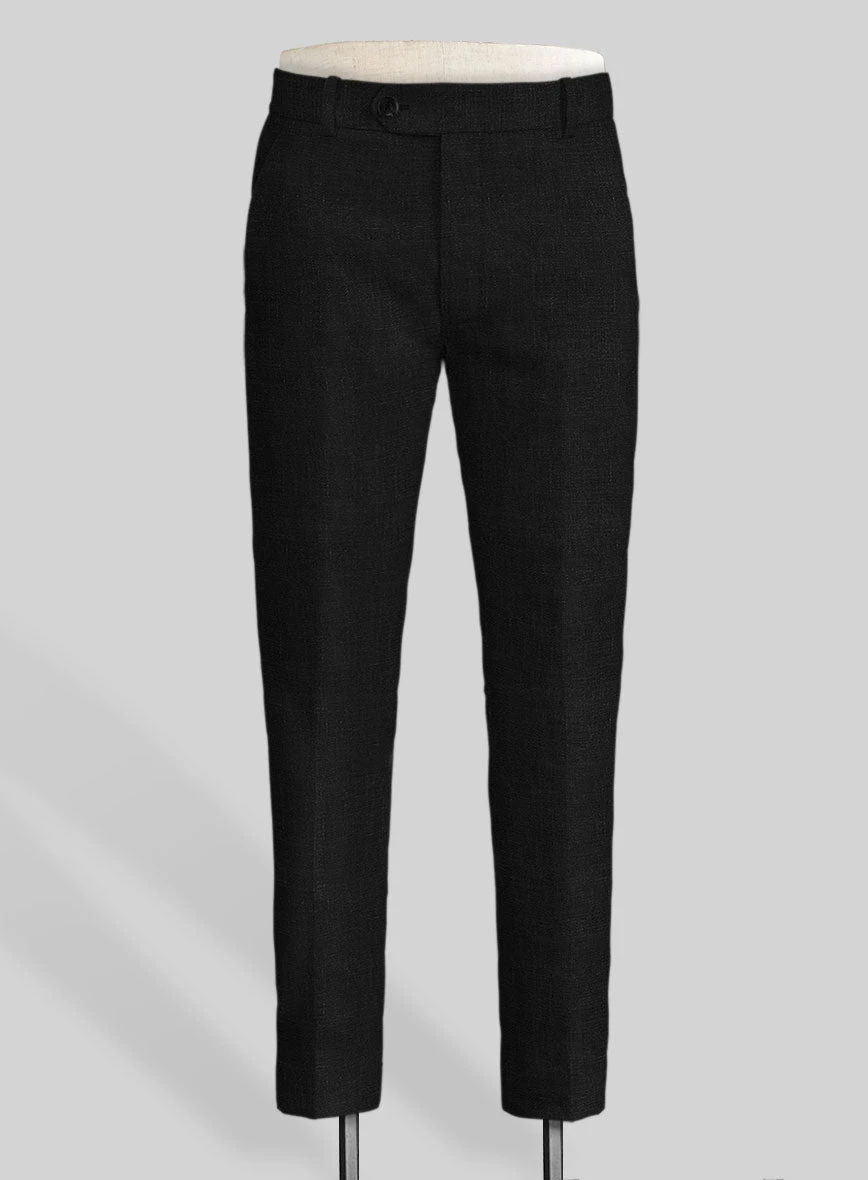Italian Prato Black Linen Pants 2 Italian Prato Black Linen Pants - Image 2