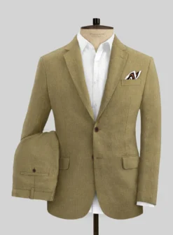 Italian Prato Tan Linen Suit