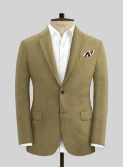 Italian Prato Tan Linen Suit -Studiosuits Shop italianpratotanlinensuitlk 2