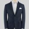 Italian Royal Blue Herringbone Flannel Jacket