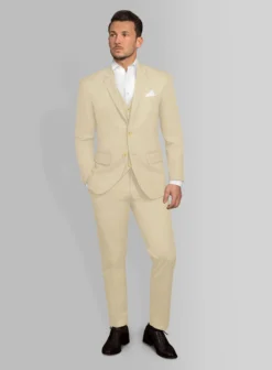 Studiosuits Shop -Studiosuits Shop italiansandbeigecottonstretchsuitlook 1