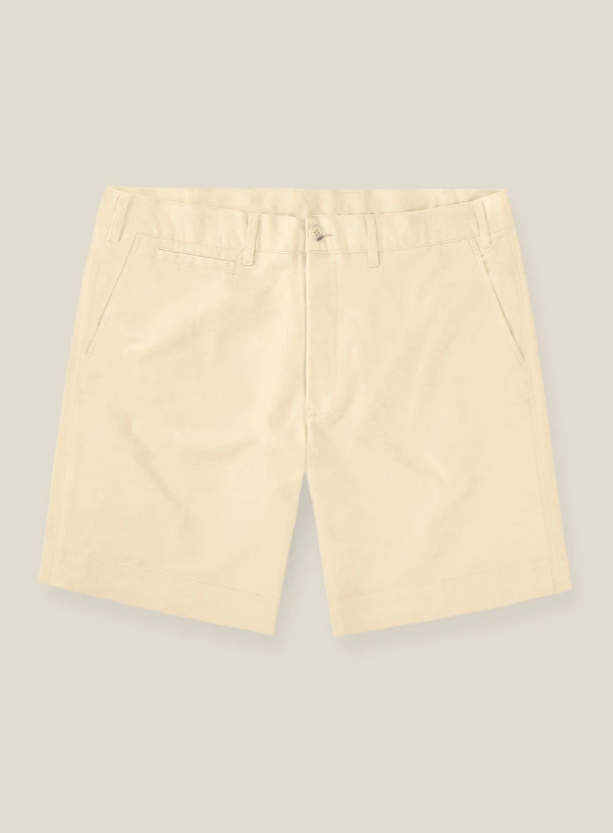 Italian Sandy Beach Cotton Stretch Shorts 1 Italian Sandy Beach Cotton Stretch Shorts