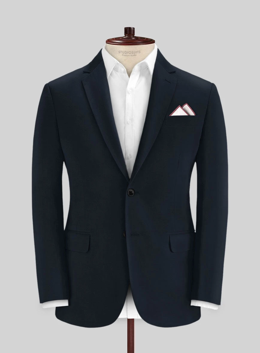 Italian Sapphire Blue Cotton Stretch Jacket 1 Italian Sapphire Blue Cotton Stretch Jacket