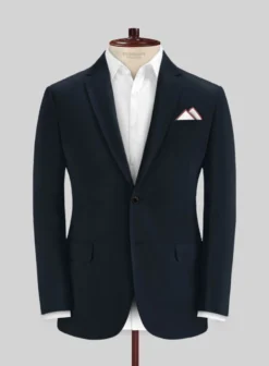 Italian Sapphire Blue Cotton Stretch Suit -Studiosuits Shop italiansapphireblucttnstrtchsuitlk 2