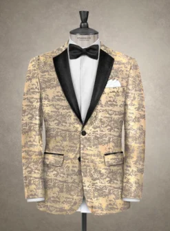 Italian Silk Golden Tuxedo Jacket