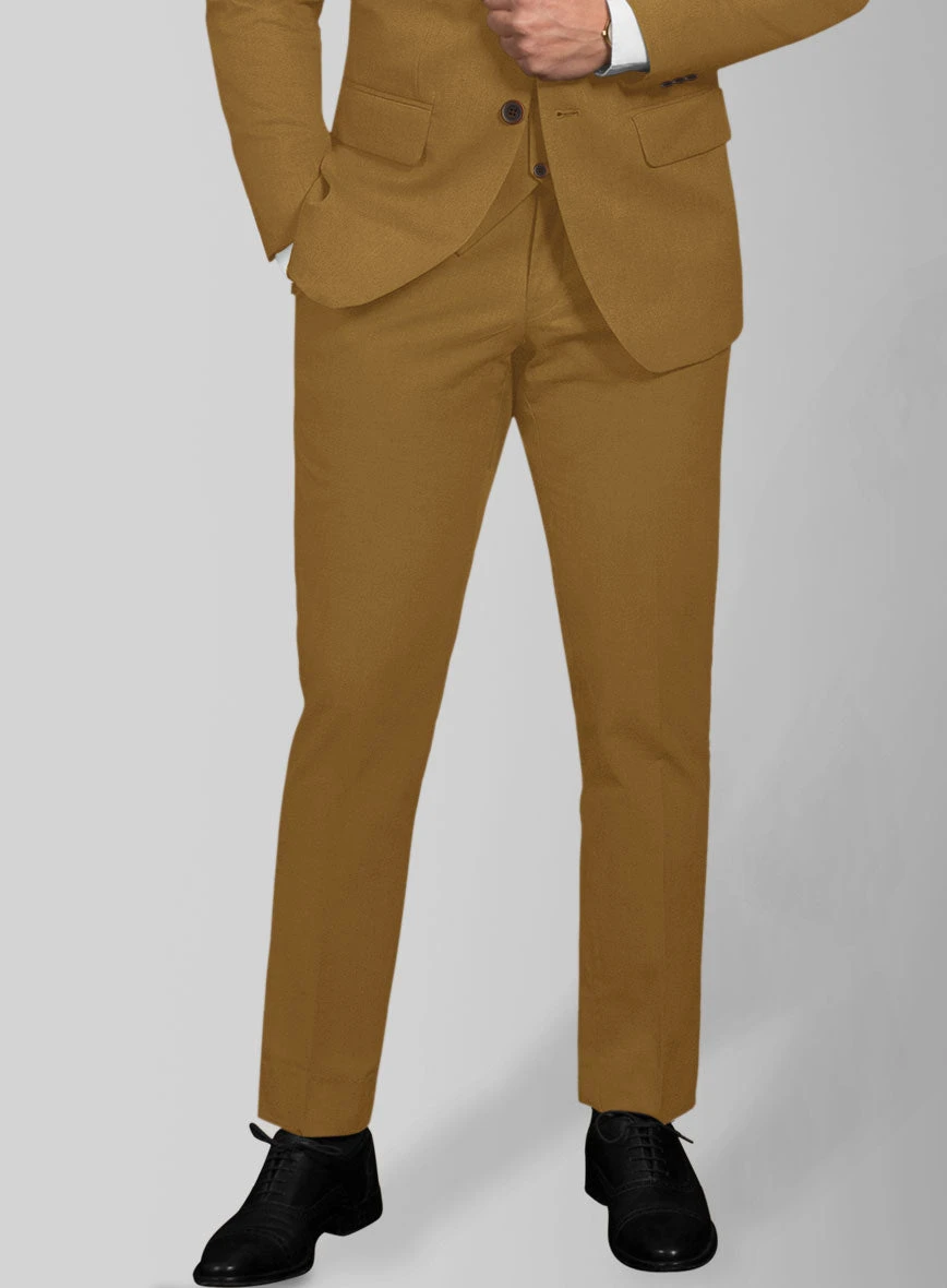 Italian Tan Cotton Stretch Suit 4 Italian Tan Cotton Stretch Suit - Image 4