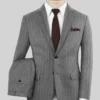 Italian Uben Gray Chalkstripe Flannel Suit