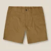 Italian Walnut Brown Cotton Stretch Shorts