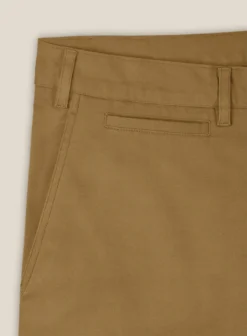 Italian Walnut Brown Cotton Stretch Shorts -Studiosuits Shop italianwalnutbrowncottonstretchshortslk 2