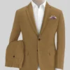 Italian Walnut Brown Cotton Stretch Suit