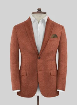 Italian Wool Cashmere Burnt Orange Jacket