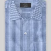Italian Lombardo Gingham Yale Blue Checks Shirt