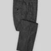 Italian Prato Black Chambray Linen Pants