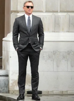 Special Agent Gray Wool Suit -Studiosuits Shop jamesbndspectresuitlook 3
