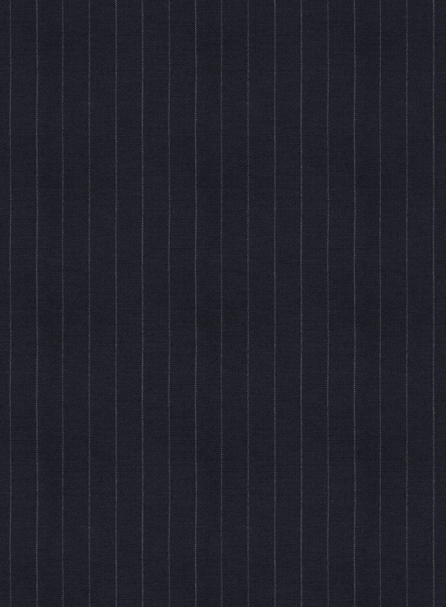 Kingsman Double Breasted Dark Blue Stripe Suit 2 Kingsman Double Breasted Dark Blue Stripe Suit - Image 2
