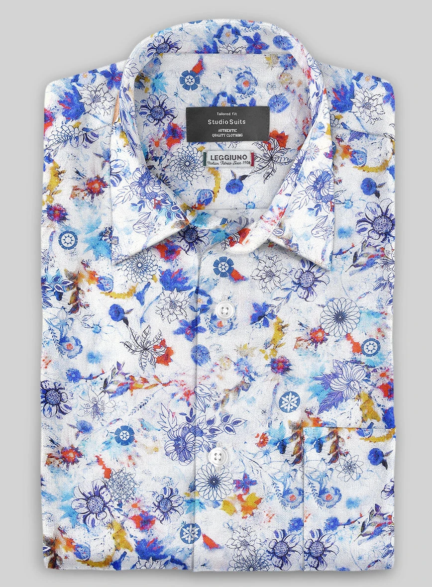 Leggiuno Linen Plori Shirt 1 Leggiuno Linen Plori Shirt