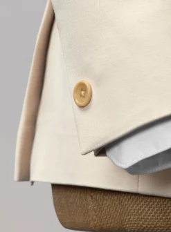 Light Beige Feather Cotton Canvas Stretch Suit II -Studiosuits Shop ligtbeigefethrcotoncanvastretchsuitlok 4