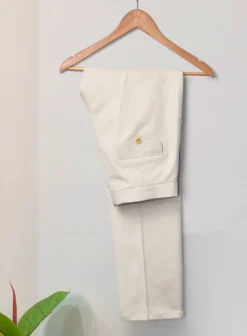 Light Beige Feather Cotton Canvas Stretch Suit II -Studiosuits Shop ligtbeigefethrcotoncanvastretchsuitlok 5