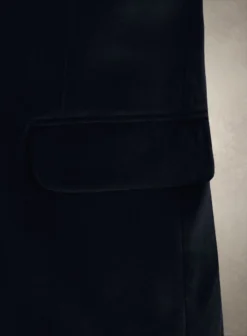 Lion Embroidery Blue Velvet Blazer -Studiosuits Shop lionembroiderybluevelvetblazerlook 3