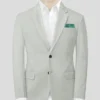 Light Gray Feather Cotton Canvas Stretch Jacket