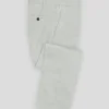Light Gray Feather Cotton Canvas Stretch Pants