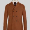 Naples Cosmic Tan Tweed Pea Coat