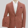 Naples Dark Salmon Pink Tweed Suit
