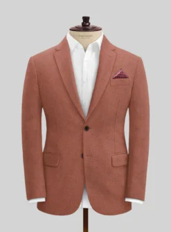 Naples Dark Salmon Pink Tweed Suit -Studiosuits Shop naplesdarksalmonpinktweedsuitlk 2