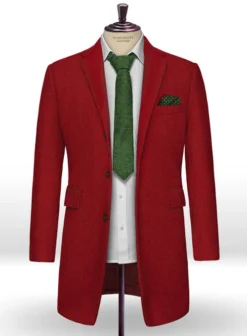 Naples Red Tweed Overcoat -Studiosuits Shop naplesredtweedovercoatlook 2