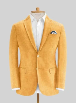 Naples Yellow Corduroy Suit -Studiosuits Shop naplesyellowthickcorduroysuitlk 2