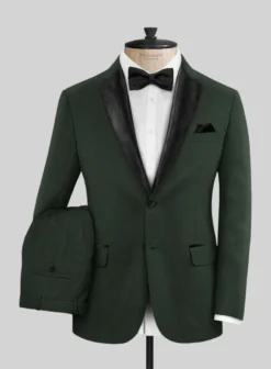 Napolean Hunter Green Wool Tuxedo Suit