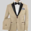 Napolean Biscuit Khaki Wool Tuxedo Suit