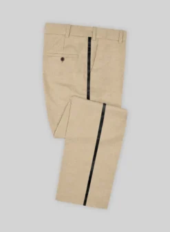 Napolean Biscuit Khaki Wool Tuxedo Suit -Studiosuits Shop napoleanbiscuitkhakiwooltuxsuitlook 2