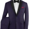 Napolean Eggplant Wool Tuxedo Suit