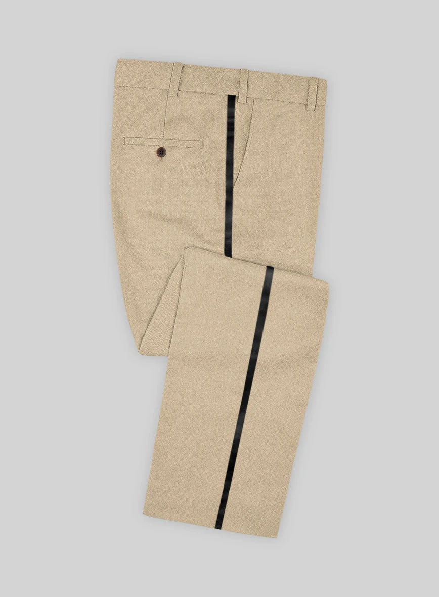 Napolean Khaki Wool Tuxedo Suit 4 Napolean Khaki Wool Tuxedo Suit - Image 4