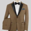 Napolean Melange Brown Wool Tuxedo Suit