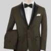 Napolean Mud Brown Wool Tuxedo Suit