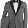 Napolean Sharkskin Gray Wool Tuxedo Suit