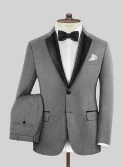 Napolean Stretch Mid Gray Wool Tuxedo Suit