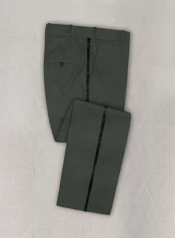 Napolean Military Green Wool Tuxedo Suit -Studiosuits Shop napolmilitarygreenwooltuxsuitlook 2