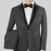 Napolean Mid Charcoal Wool Tuxedo Suit