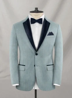 Napolean Stretch Gray Blue Wool Tuxedo Suit 10 Napolean Stretch Gray Blue Wool Tuxedo Suit -Studiosuits Shop napostrtchgrybluwltuxsuitlk 1